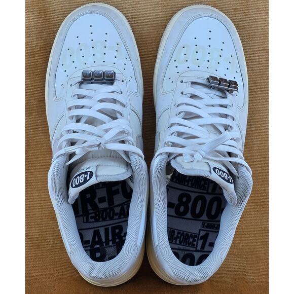 Nike Air Force 1 07 PRM Toll Free 1-800 White Grey CJ1631-100 Men\'s Sz 12.5 main image 5